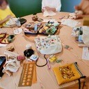 基礎から学べる刺繍とダーニングレッスンの講座の風景