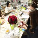 北九州プリザーブドフラワー教室フラワーシャンテの講座の風景