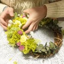 北九州プリザーブドフラワー教室フラワーシャンテの講座の風景