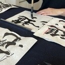 美文字、デザイン筆文字のじん先生（書道家）の講座の風景
