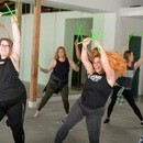 アメリカ発！ドラムスティック使う新感覚フィットネスの講座の風景