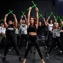 アメリカ発！ドラムスティック使う新感覚フィットネスの講座の風景