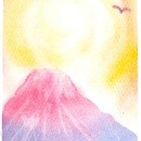 ３色パステルアート教室の講座の風景