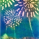 ３色パステルアート教室の講座の風景