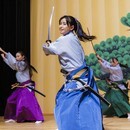 女性だけの楽しい剣舞殺陣教室 の講座の風景