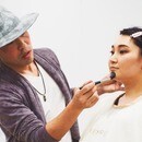 人相学を用いた開運メイクを教えています！の講座の風景