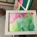 季節のお花と色を楽しむアトリエ講師の講座の風景