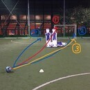 本場の指導法！スペイン流サッカー教室の講座の風景