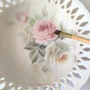 磁器絵付け〜お気に入りの器で暮らしに彩りをの講座の風景