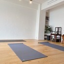 初心者向けヨガレッスンの講座の風景