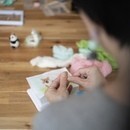 🧶心がほっこりする手づくり体験🐑羊毛フェルト教室の講座の風景