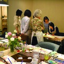 にじみを楽しむ透明水彩画教室の講座の風景