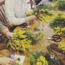 少人数制で学べるフラワーアレンジメント教室の講座の風景