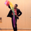 手が小さい関西出身マジシャンの講座の風景