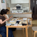 軽くてキラキラ!かぎ針でアクセサリーを作ろう！の講座の風景
