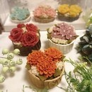 素敵なお花のスイーツをいっしょに作りましょう！の講座の風景