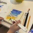 テクスチャーアートの楽しさを広めたい画家の講座の風景