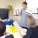 テクスチャーアートの楽しさを広めたい画家の講座の風景