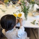 感性を育てる「花育」の講座の風景