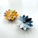 和色と布で心満ちるつまみ細工教室の講座の風景