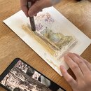 動物アートで童心にかえる「大人の図工時間」の講座の風景