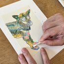 動物アートで童心にかえる「大人の図工時間」の講座の風景