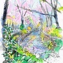短時間であなたらしく★淡彩スケッチの講座の風景