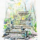 短時間であなたらしく★淡彩スケッチの講座の風景