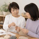 初心者も安心のあみもの教室｜オンライン・東京の講座の風景