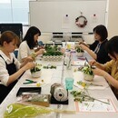 初心者様大歓迎プリザーブドフラワーアレンジ🌹の講座の風景