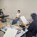 人物スケッチ会・飾れるフラワーデッサン教室　主催の講座の風景