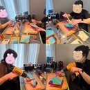 『テーブル茶道』と『レジンアート』のよくばりプランの講座の風景