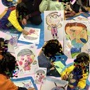 ぐるぐるの木(親子お絵描き青空教室)の講座の風景