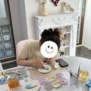 素敵なお花のスイーツをいっしょに作りましょう！の講座の風景