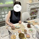 素敵なお花のスイーツをいっしょに作りましょう！の講座の風景