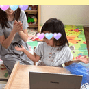 聴いて・感じて・表現するオンライン親子リトミックの講座の風景