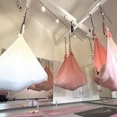 体・心が整う🦋エアリアルヨガの講座の風景