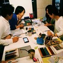 まさに「大人のための」塗り絵ワークショップの講座の風景