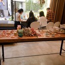 フラワーモチーフで作ることを楽しもうの講座の風景