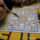 絵付けタイル工房AZULの講座の風景