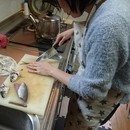 魚のさばき方教室の講座の風景