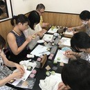 新宿栄光堂の和菓子教室の講座の風景