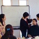 阿部笑子　ビューティワークショップの講座の風景
