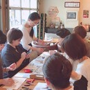 麻✖︎天然石！の講座の風景