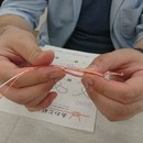 水引アクセサリー ワークショップの講座の風景