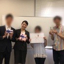 プレゼントラッピング、熨斗講座♫の講座の風景