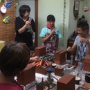 とんぼ玉工房『青い竜宮城』の講座の風景