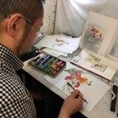 誰でも上達する　嵐酔水墨画書道教室（洛陽会）の講座の風景