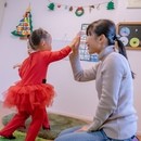 英語の歌と絵本で楽しく☆お子さんの好きを引き出そうの講座の風景