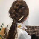 動画で巻き髪やアレンジができなかった不器用さんへの講座の風景